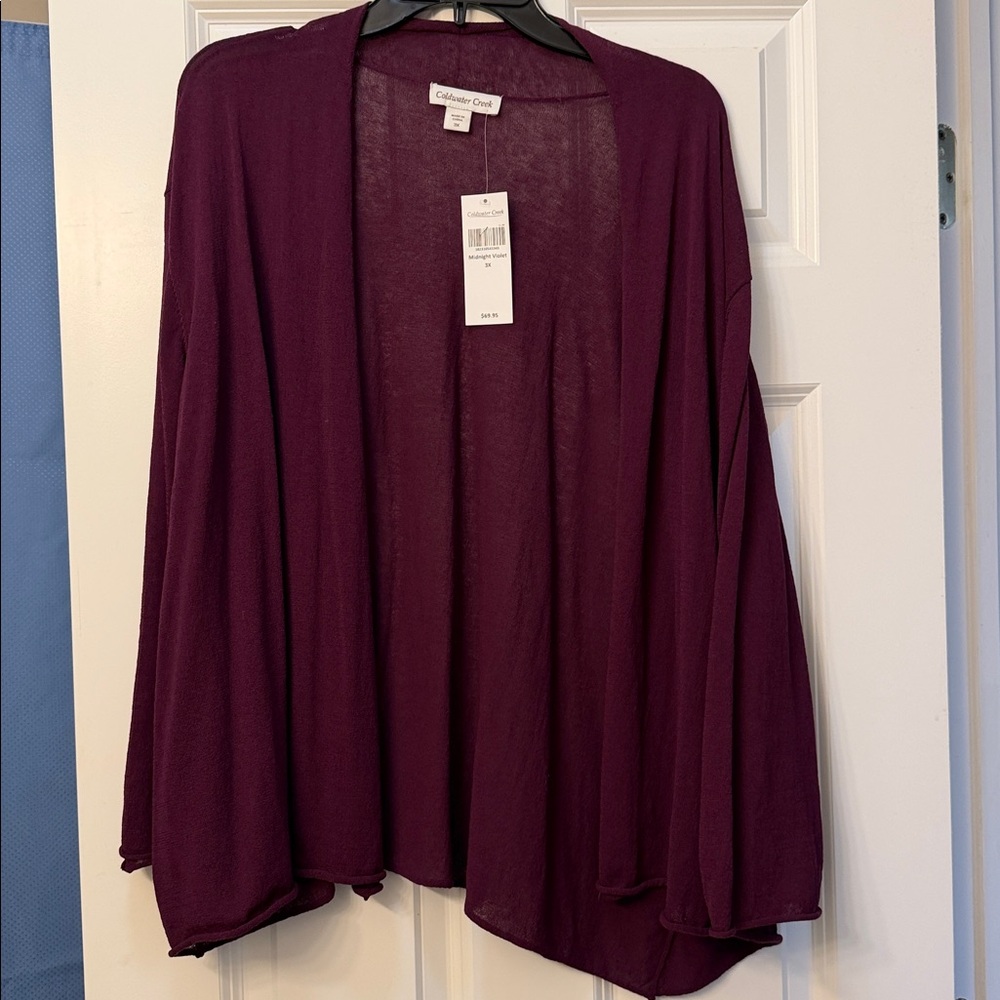 Coldwater Creek Women's midnight violet Cardigan NWT